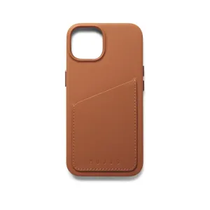 Étui portefeuille Mujjo en cuir beige pour iPhone 14 avec compartiment pour carte et protection de l’appareil photo