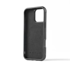 Mujjo Shield Case für iPhone 16 Pro Max in Schwarz, MagSafe-kompatibel mit erhöhtem Kameraschutz
