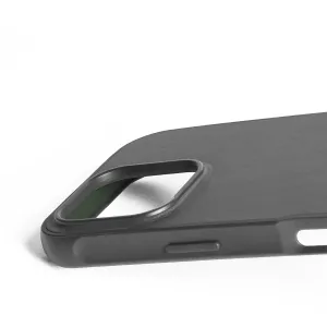 Mujjo Shield Case für iPhone 16 Pro Max in Schwarz, mit matter Rückseite und erhöhtem Kameraausschnitt