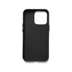 Étui portefeuille Mujjo en cuir noir pour iPhone 14 Pro avec découpe pour l’appareil photo, protections pour les boutons latéraux et logo embossé