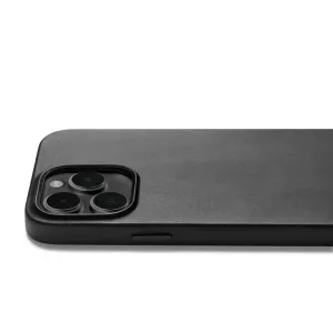 Mujjo Lederhülle mit MagSafe für iPhone 14 Pro Max in Schwarz, mit erhöhtem Kameraschutz