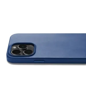 Mujjo Lederhülle mit MagSafe für iPhone 14 Pro Max in Monaco Blue, mit erhöhtem Kameraschutz