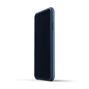 Mujjo visiškai odinis dėklas, skirtas iPhone XS Max, mėlynos spalvos, plonas telefono dėklas iš natūralios pilno grūdėtumo odos