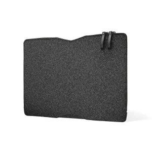 Housse folio Mujjo pour MacBook Pro 13 pouces gris foncé, avec texture effet feutre et tirettes de fermeture éclair sécurisées