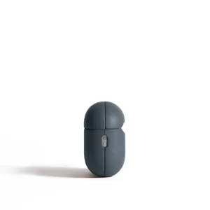 Funda protectora Mujjo Echelon para AirPods Pro 2nd Gen, gris oscuro, compatible con carga inalámbrica