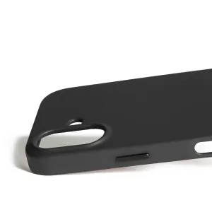 Funda de cuero negro Mujjo para iPhone 17 con recorte para la cámara, compatible con MagSafe y protección de borde elevado