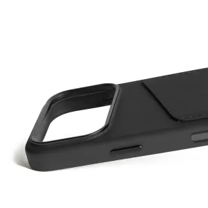Funda tipo cartera de cuero negro Mujjo para iPhone 17 Pro con ranura para tarjetas, recorte para la cámara y compatibilidad con MagSafe