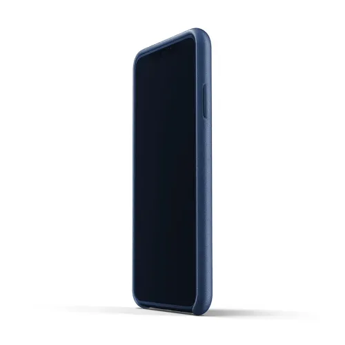 Mujjo Full Leather Wallet Case for iPhone XS Max in Monaco Blue, slim leather phone case