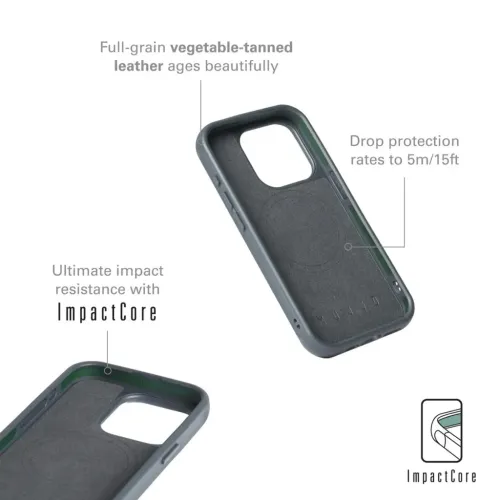 Plieninis mėlynas "iPhone 15 Pro Max" dėklas su dviem kampais, kameros angomis, mygtukais, prievado ir garsiakalbio angomis bei skaidriu žiedu viduje.