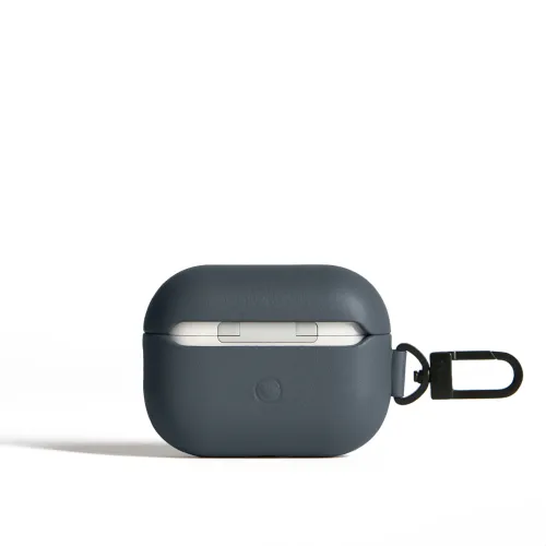 Mujjo Echelon AirPods Pro 2nd Gen Schutzhülle in Basalt mit Clip und Unterstützung für kabelloses Laden