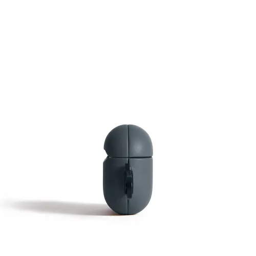 Coque de protection Mujjo Echelon pour AirPods Pro 2e génération, en Basalt, avec clip frontal et finition mate façon cuir